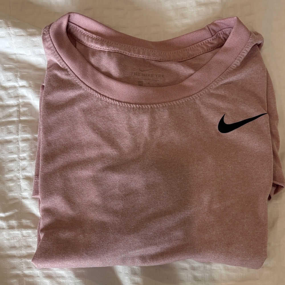 Nike Women's Dr Fit Blush Pink Athletic Short Sleeve Tee - Picture 6 of 6